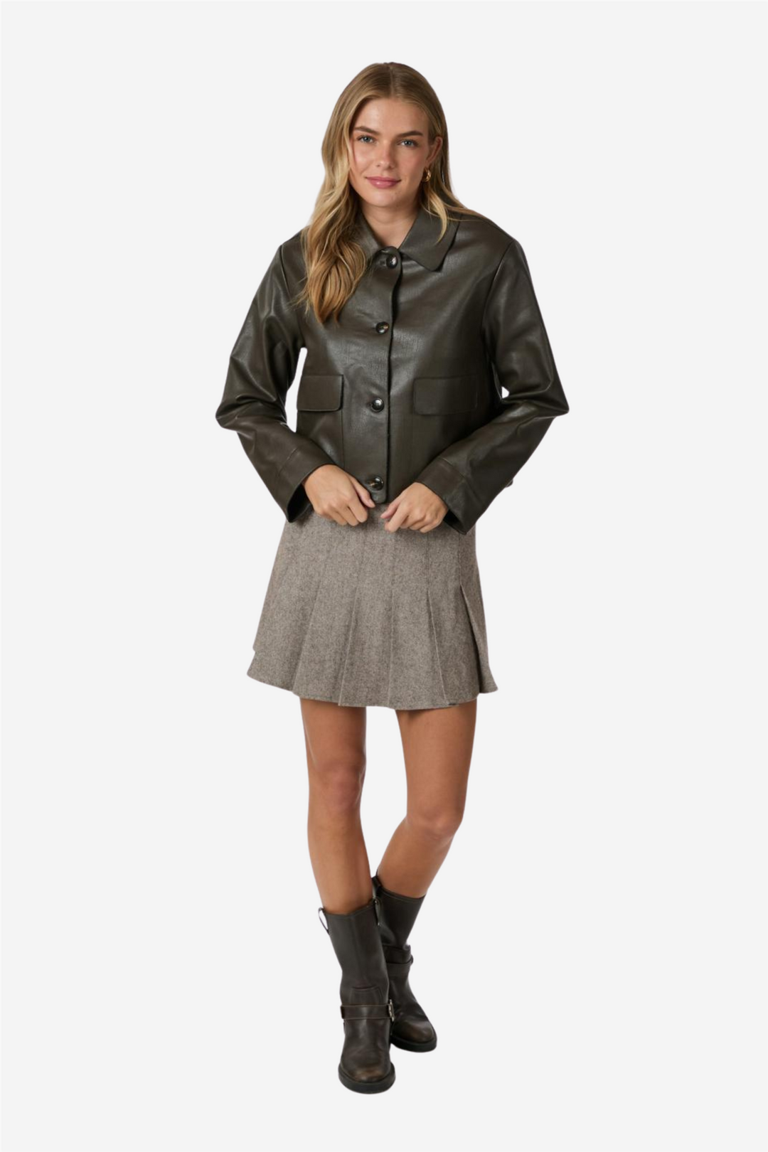 Neo Noir Yttertøy Romana Faux PU Jacket