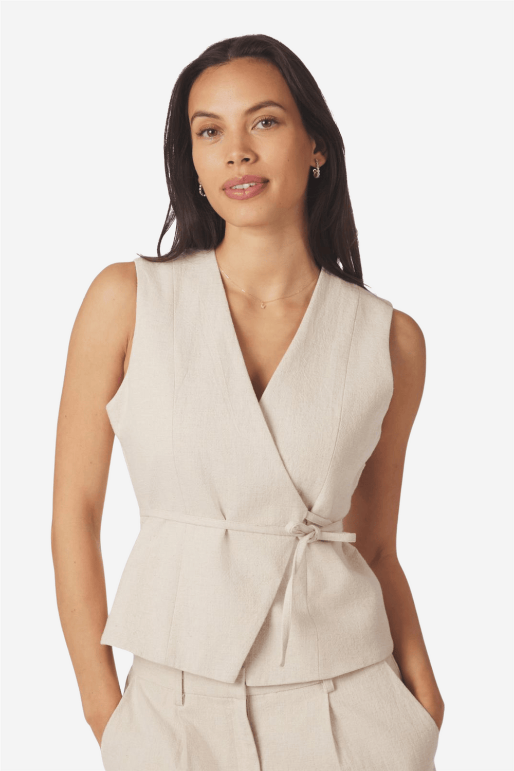Neo Noir Yttertøy Samara Ramie Waistcoat Natural