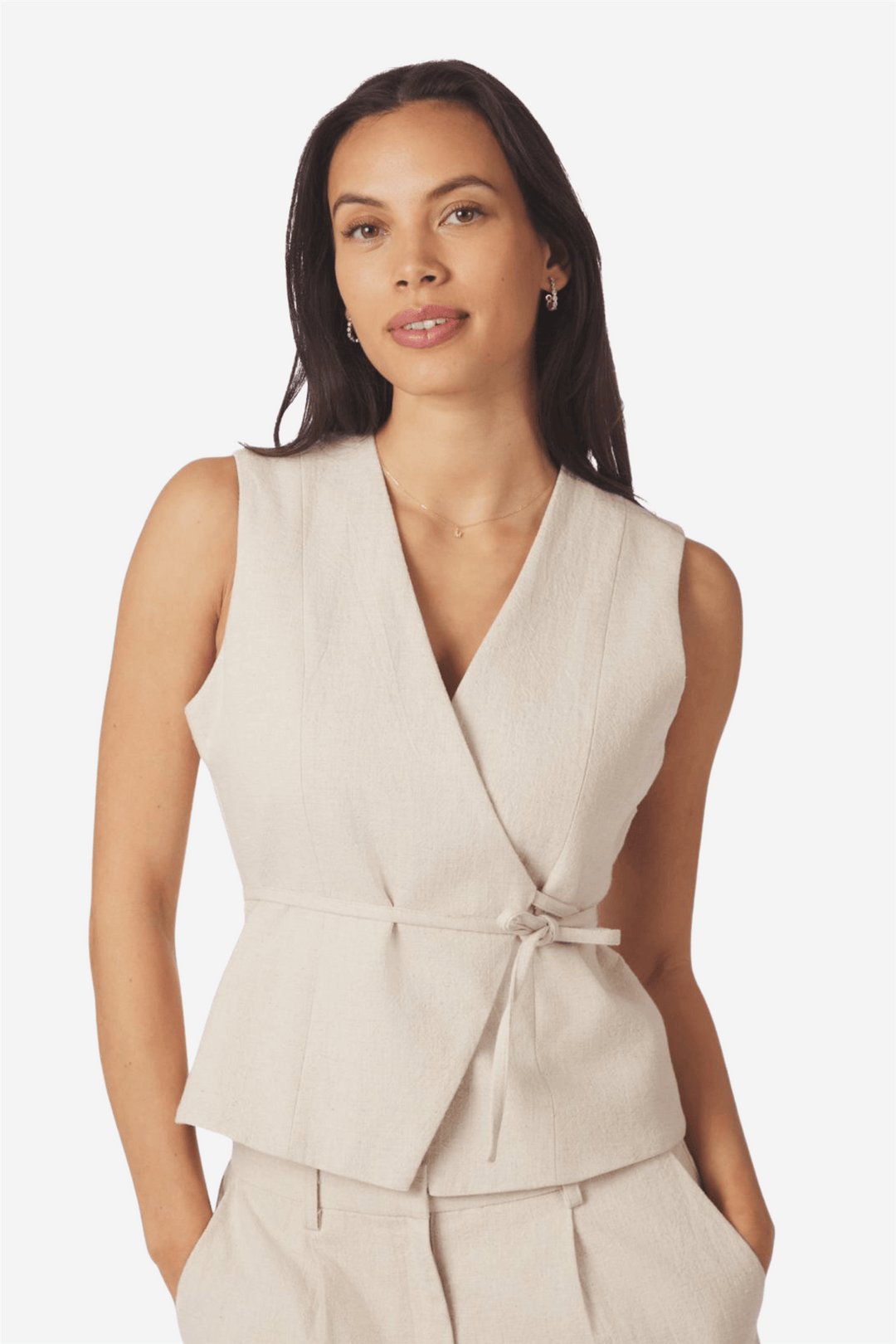 Neo Noir Yttertøy Samara Ramie Waistcoat Natural