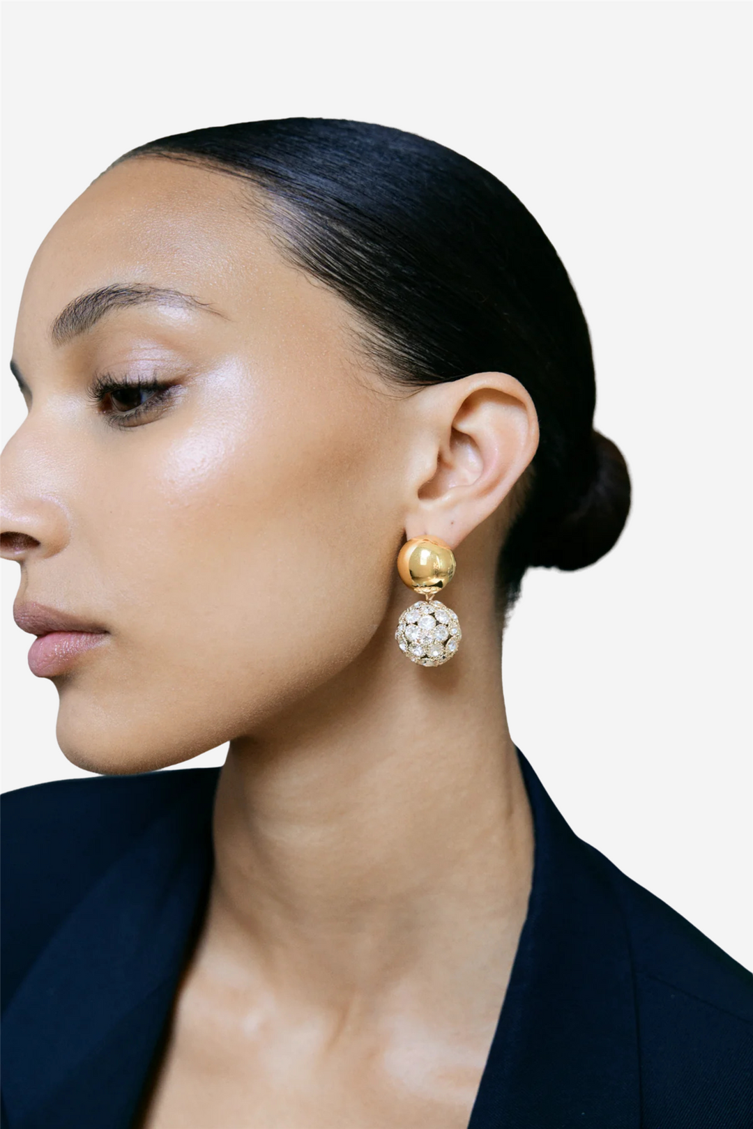 Pearl Octopuss.y Smykker Crystal Sphere Stud Gold