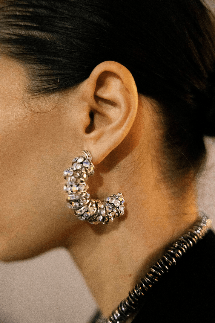 Pearl Octopuss.y Smykker Fat Diamond Hoops Silver