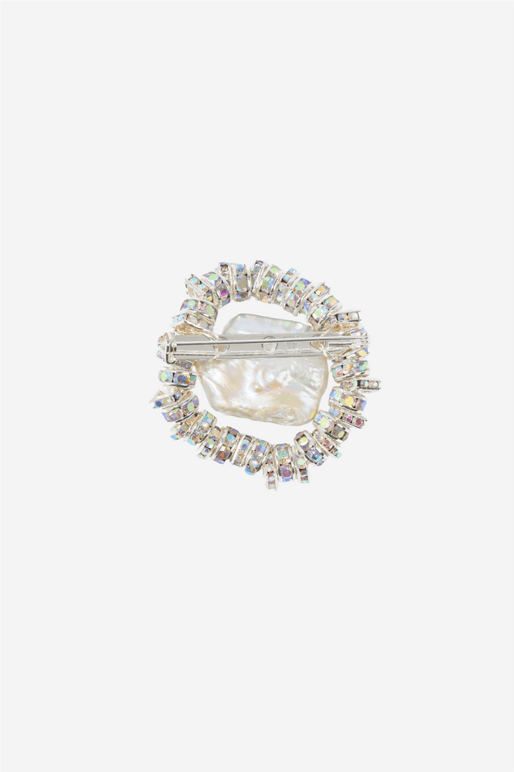 Pearl Octopuss.y Smykker Mini Paris Brooch Silver