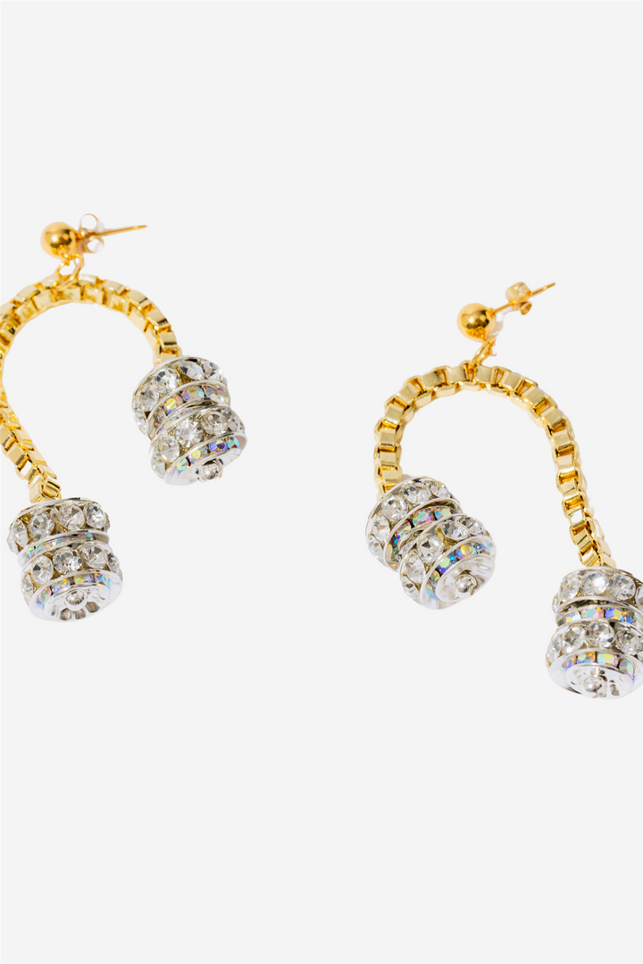 Pearl Octopuss.y Smykker Paris Chained Earrings Gold/Silver
