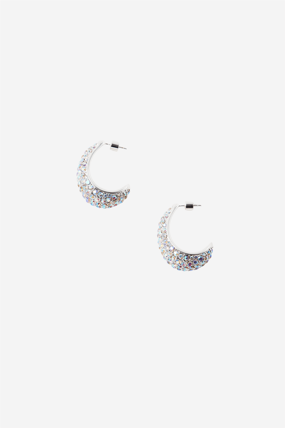 Pearl Octopuss.y Smykker Small Crescent Hoops Silver