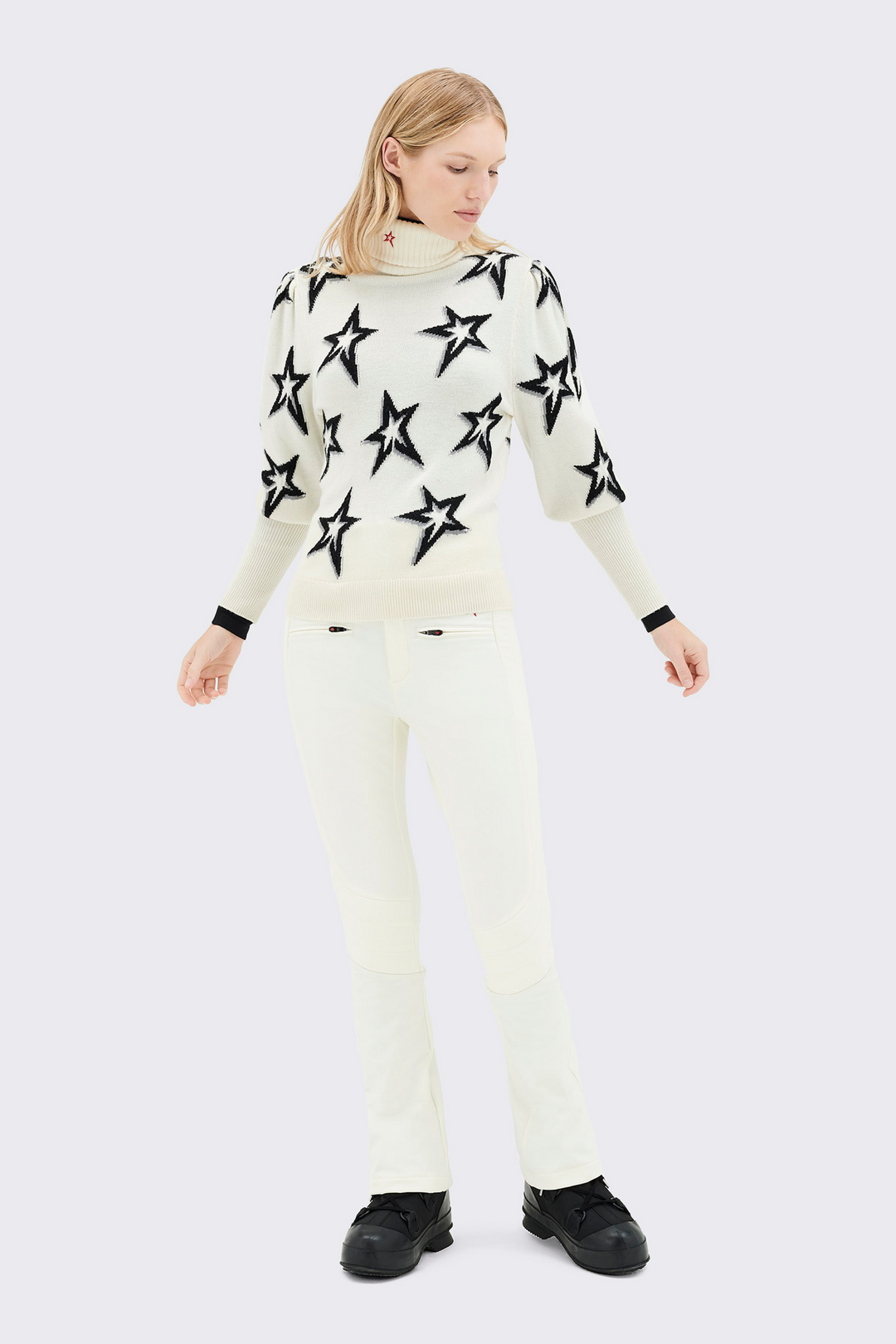 Perfect Moment Skitøy Star Dust Balloon Sleeve Sweater Snow White Star Dust
