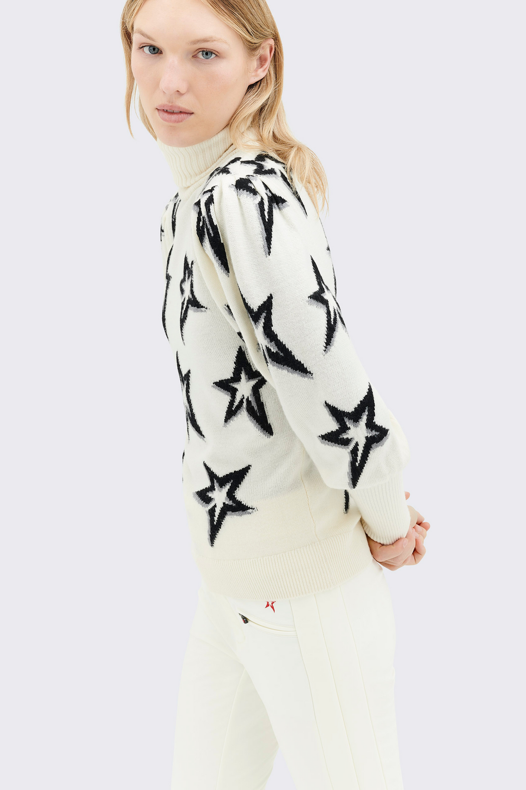 Perfect Moment Skitøy Star Dust Balloon Sleeve Sweater Snow White Star Dust