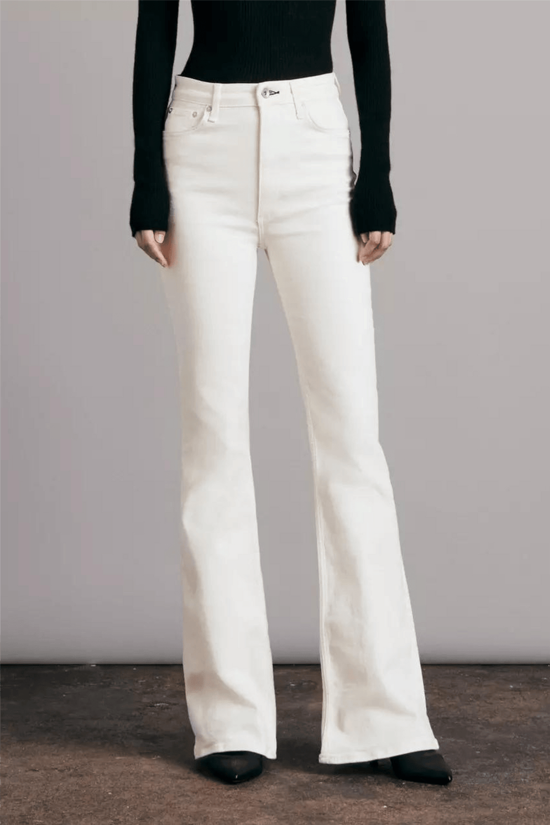 Rag & Bone Bukser & jeans Casey High-Rise Flare Ecru