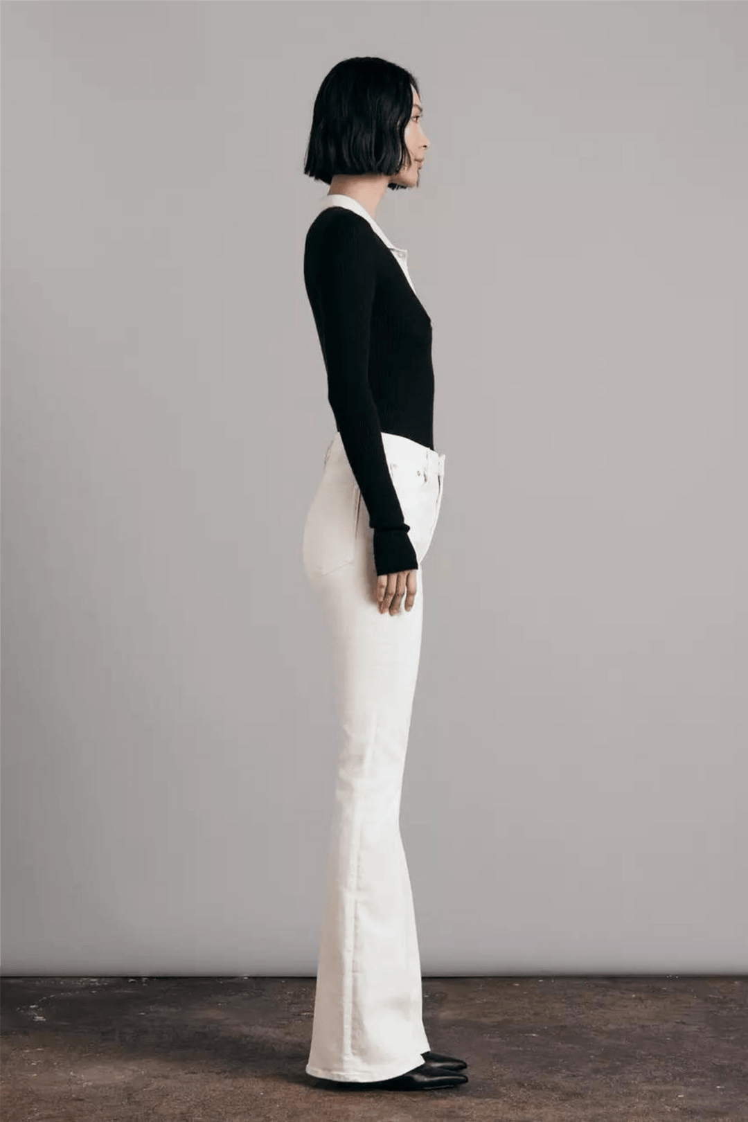 Rag & Bone Bukser & jeans Casey High-Rise Flare Ecru