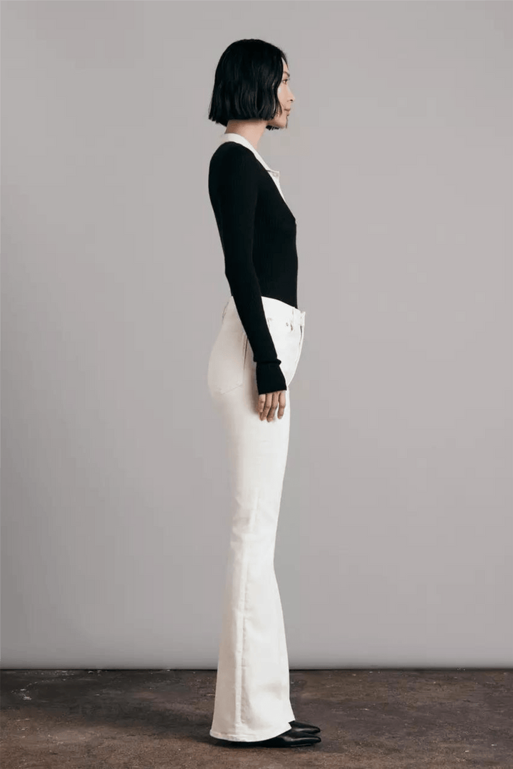 Rag & Bone Bukser & jeans Casey High-Rise Flare Ecru