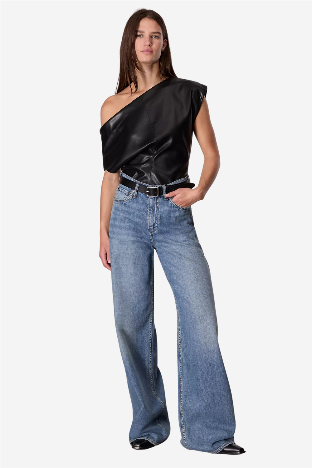 Rag & Bone Bukser & jeans FEATHERWEIGHT SOFIE HIGH-RISE FULL LENGTH WIDE BEVERLY