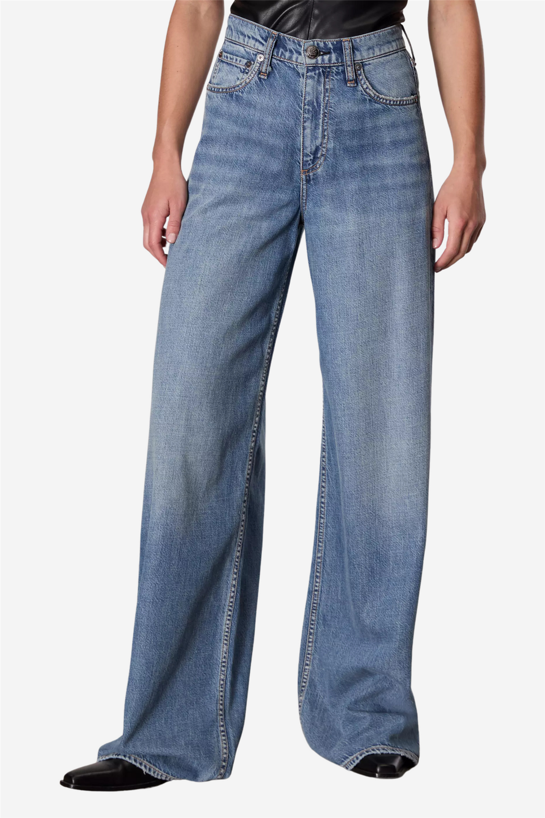 Rag & Bone Bukser & jeans FEATHERWEIGHT SOFIE HIGH-RISE FULL LENGTH WIDE BEVERLY