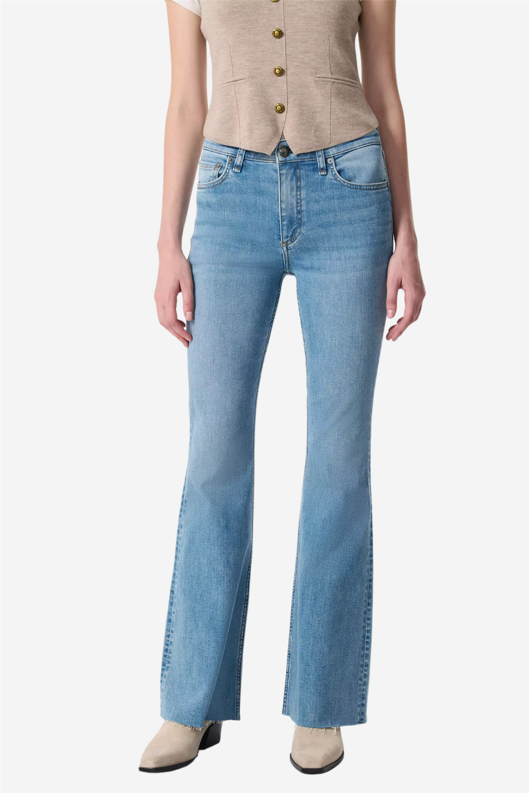 Rag & Bone Bukser & jeans FLEXI DAHLIA MID-RISE FULL LENGTH FLARE MONTEROSSO