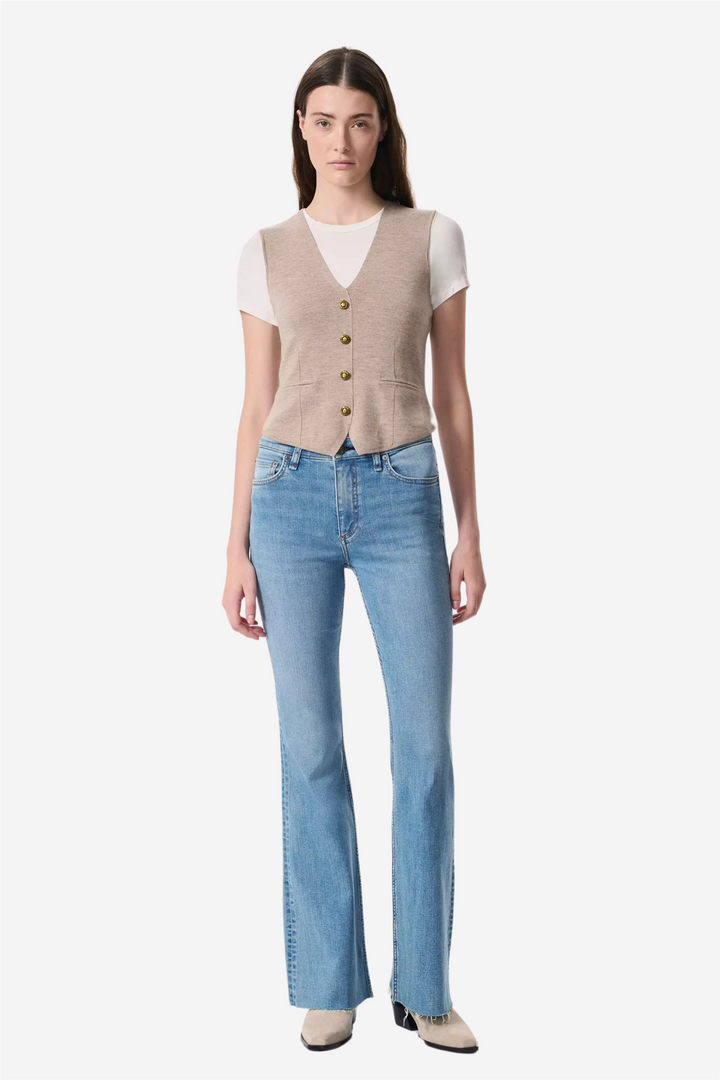 Rag & Bone Bukser & jeans FLEXI DAHLIA MID-RISE FULL LENGTH FLARE MONTEROSSO