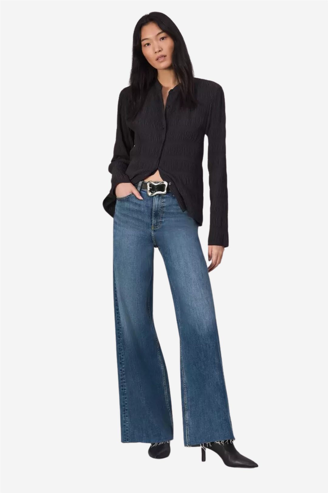 Rag & Bone Bukser & jeans FLEXI SOFIE HIGH-RISE FULL LENGTH WIDE WILLOW