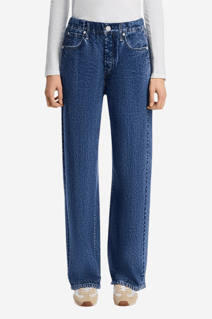 Rag & Bone Bukser & jeans MIRAMAR FLEECE TERRY WIDE LEG TOPAZ