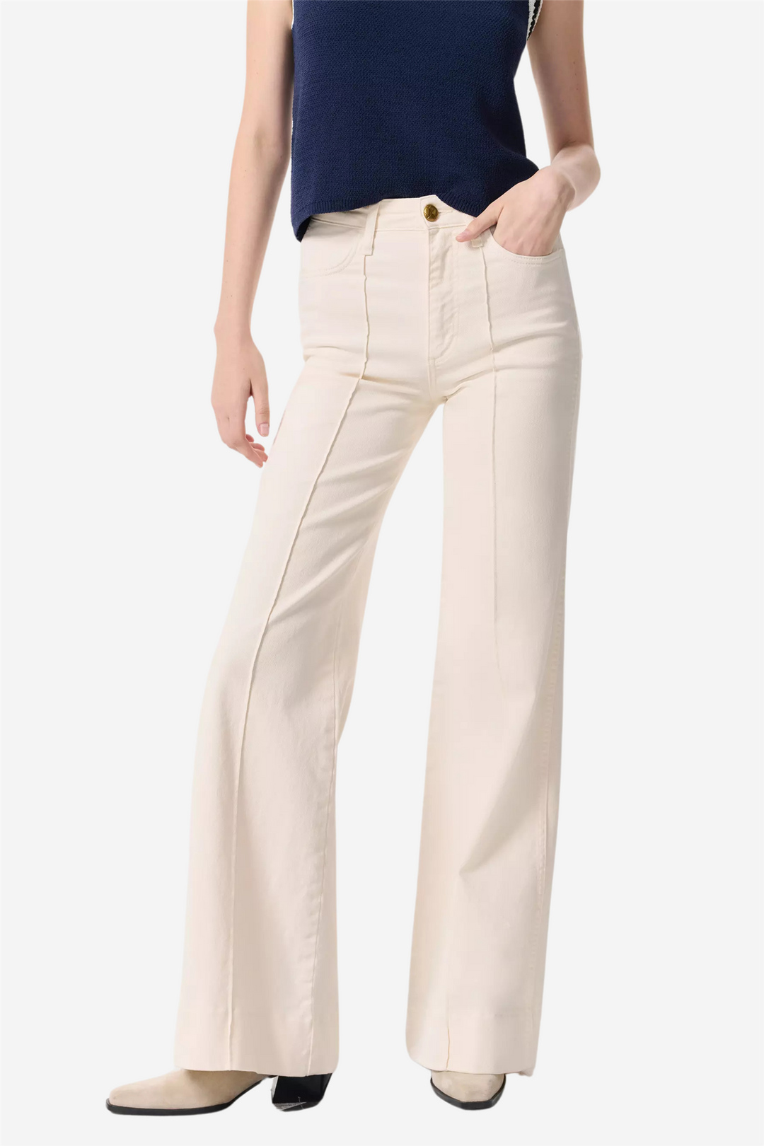 Rag & Bone Bukser & jeans SKYLAR HIGH-RISE TROUSER JEAN ECRU
