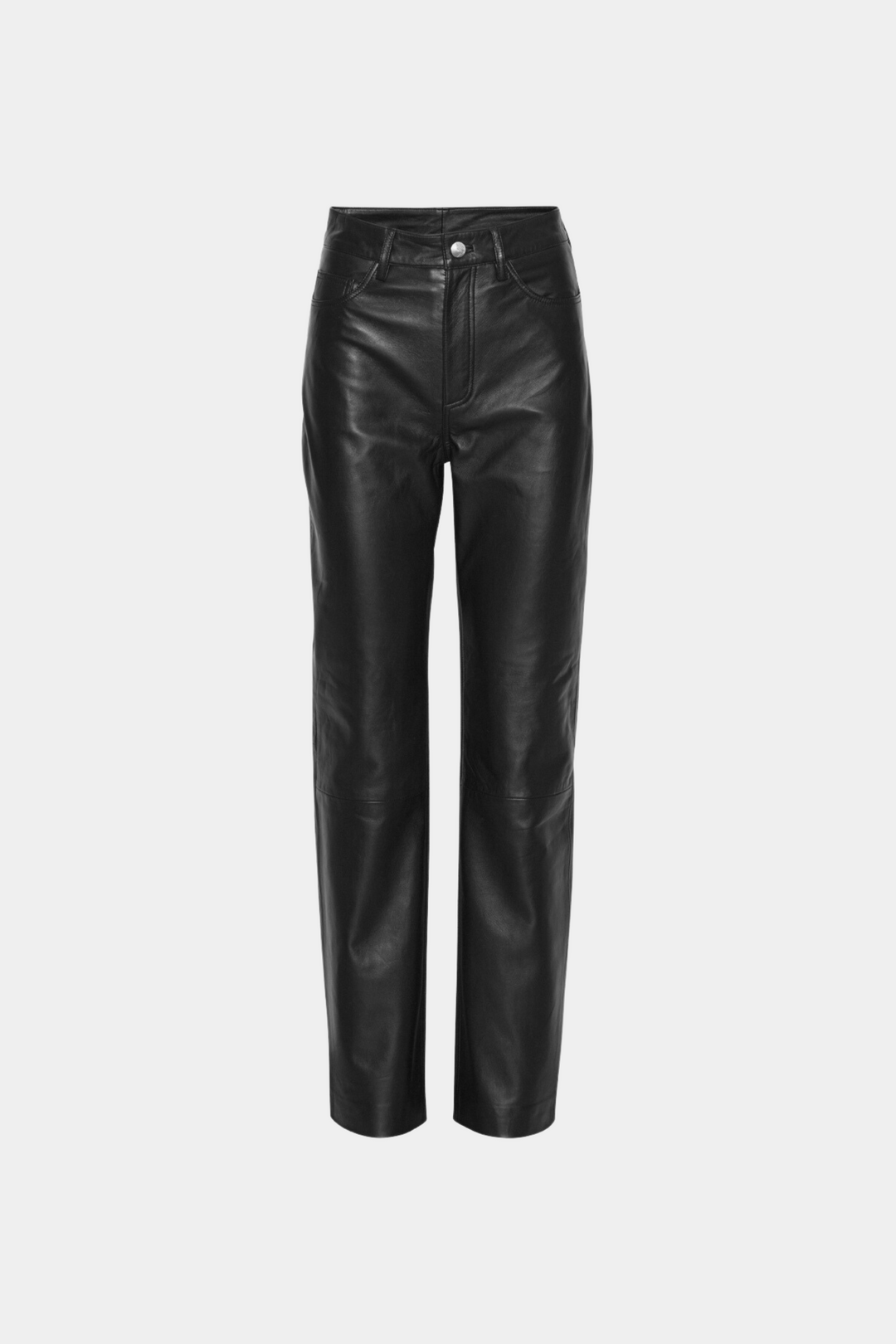 Remain Bukser & jeans Leather Straight Pants Black