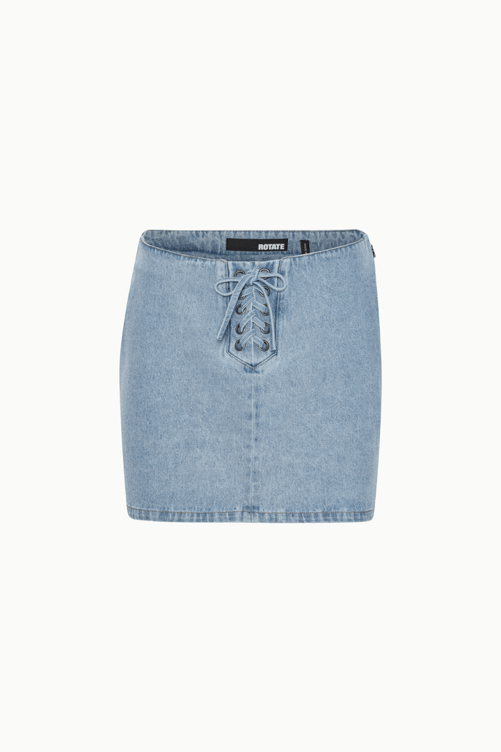 Rotate Skjørt Denim Laced Mini Skirt