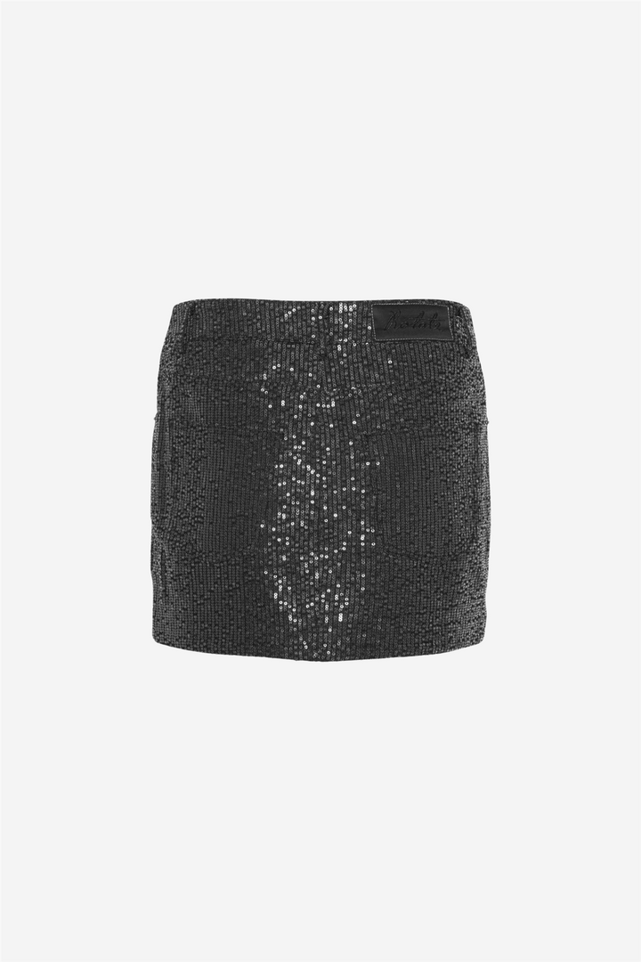 Rotate Skjørt Twill Sequin Mini Skirt Black