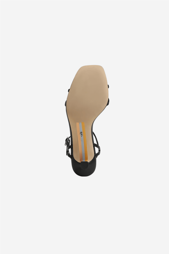 Sam Edelman Sko Presley Strappy Kitten Heel Black Leather