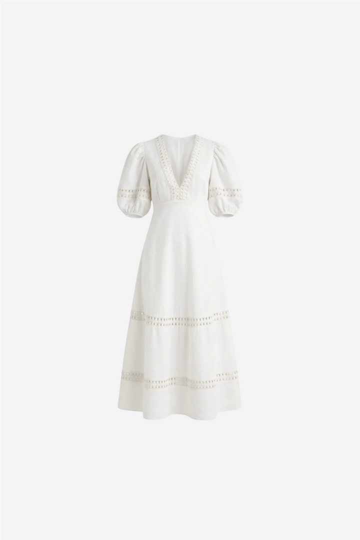 Scarlett Poppies Kjoler & jumpsuits Odessa Long Dress Crispy White
