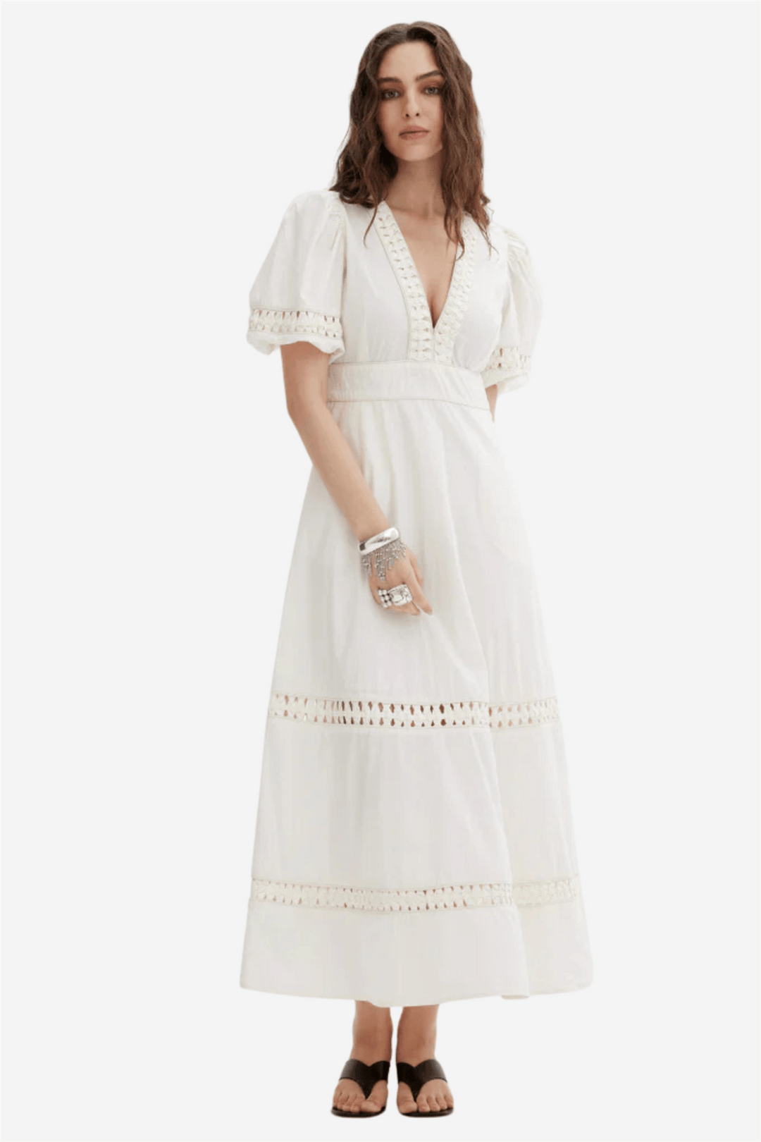 Scarlett Poppies Kjoler & jumpsuits Odessa Long Dress Crispy White
