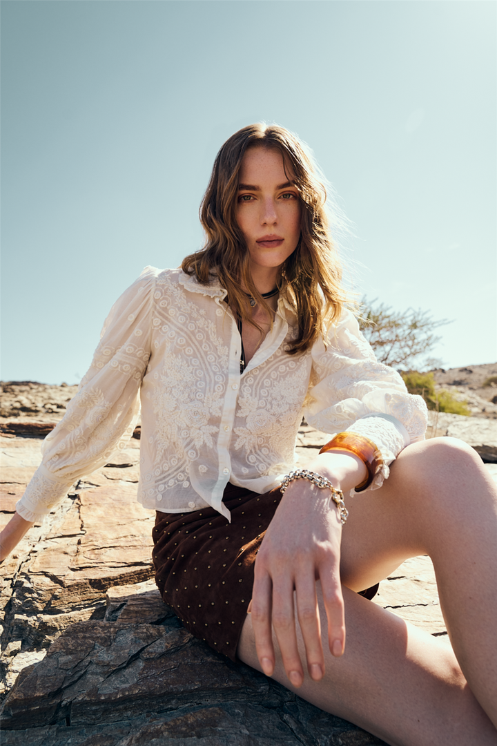 Scarlett Poppies Topper & t-skjorter Chetna Top Simply White