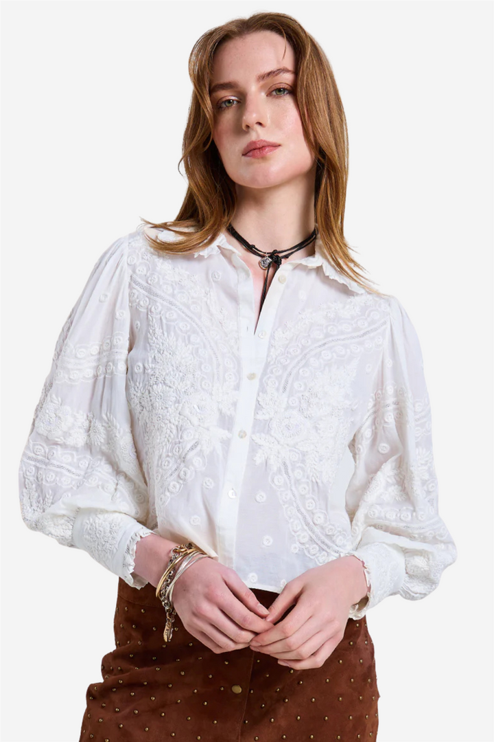 Scarlett Poppies Topper & t-skjorter Chetna Top Simply White