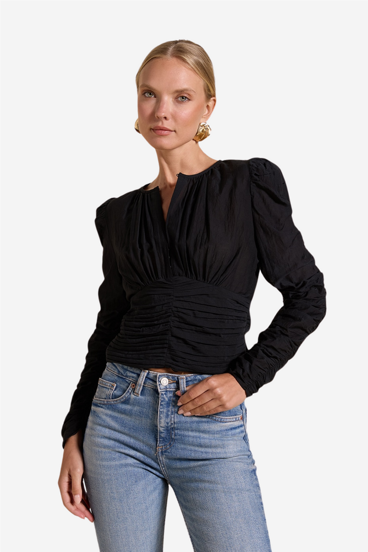 Scarlett Poppies Topper & t-skjorter Christine Top Onyx Black