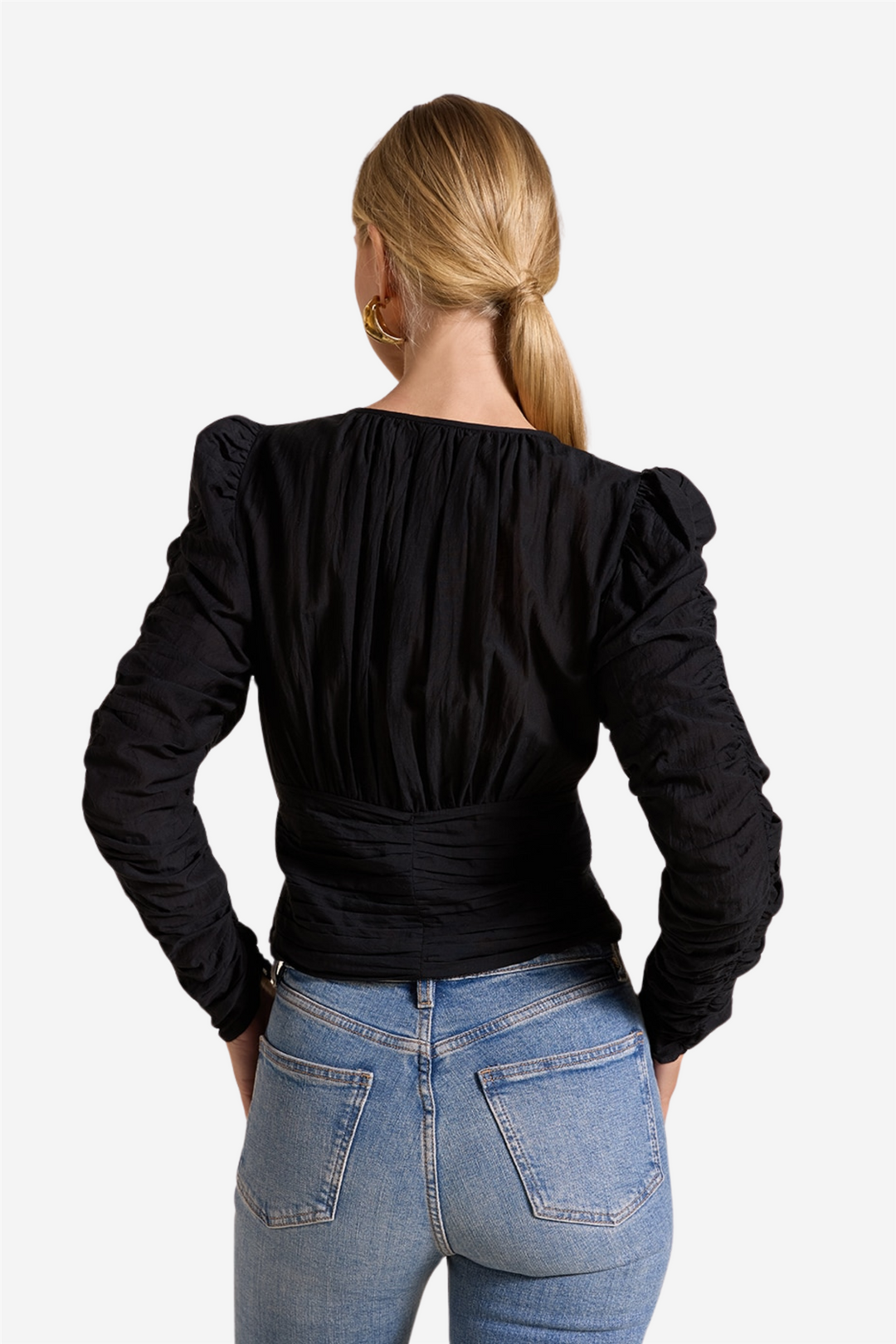 Scarlett Poppies Topper & t-skjorter Christine Top Onyx Black