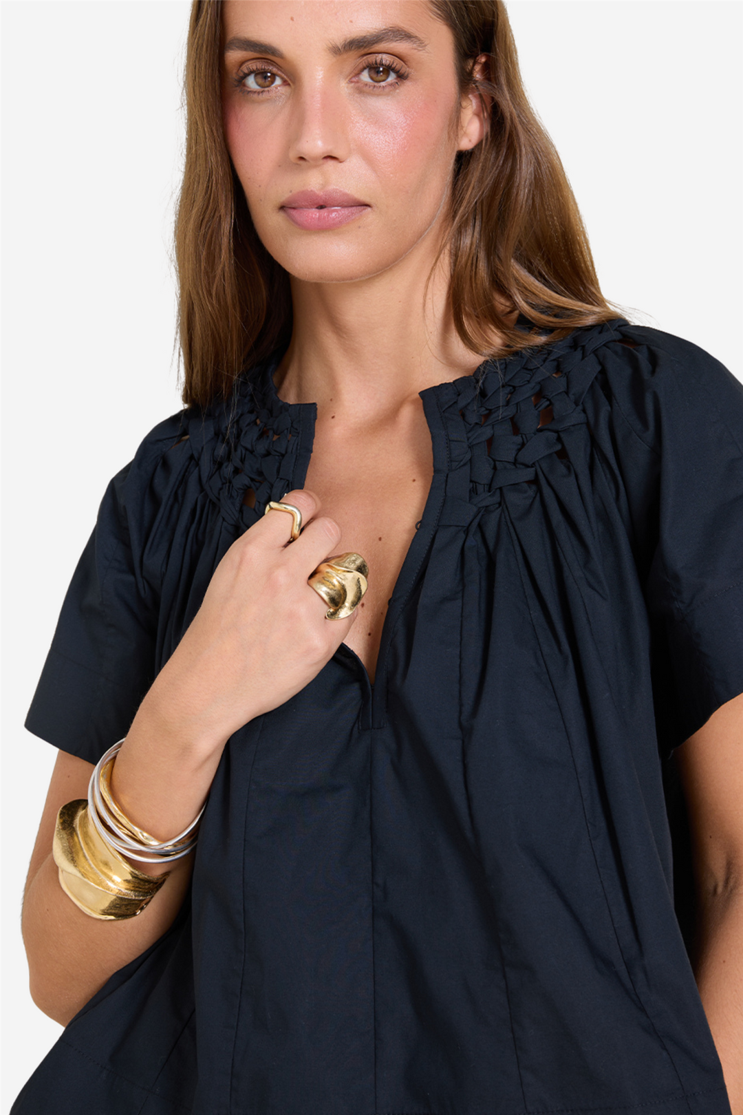 Scarlett Poppies Topper & t-skjorter Dahila Top Onyx Black