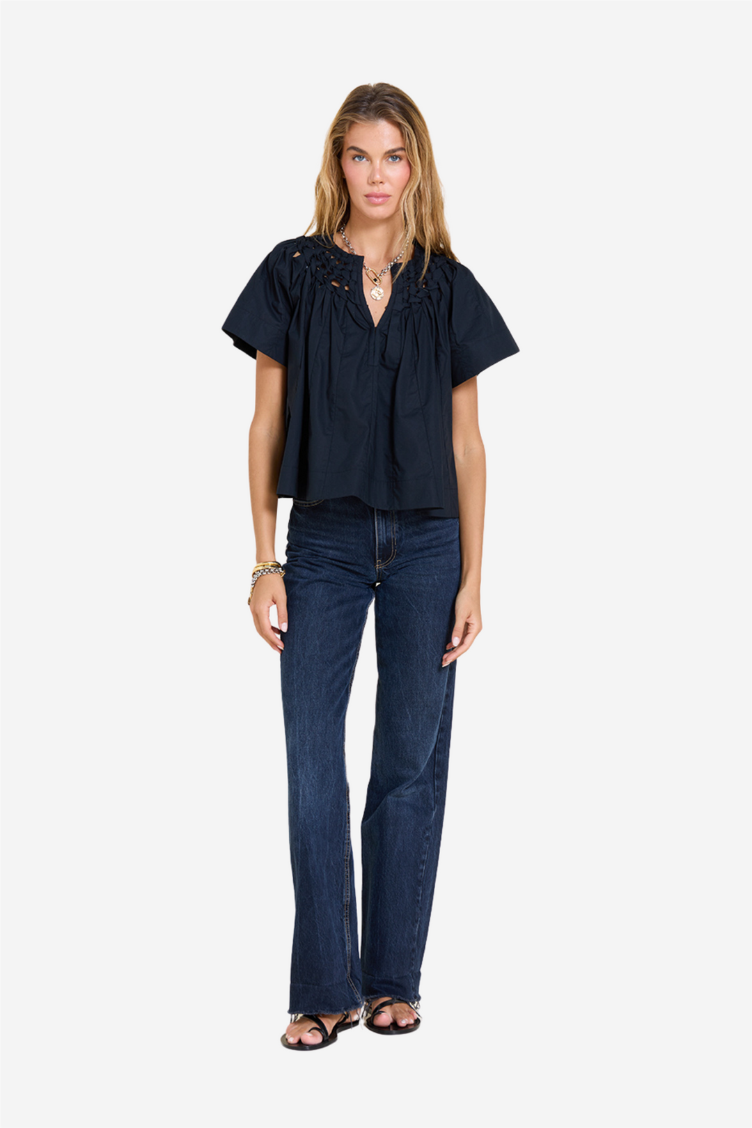 Scarlett Poppies Topper & t-skjorter Dahila Top Onyx Black