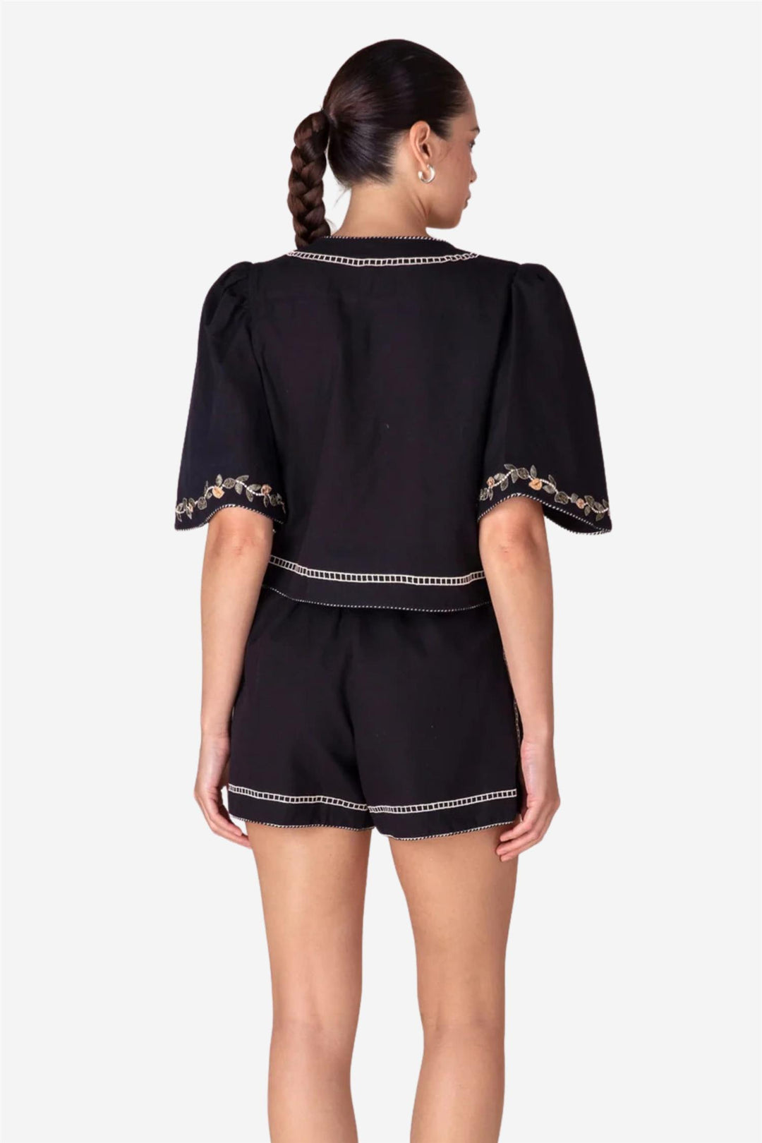 Scarlett Poppies Topper & t-skjorter Freja Top Onyx Black