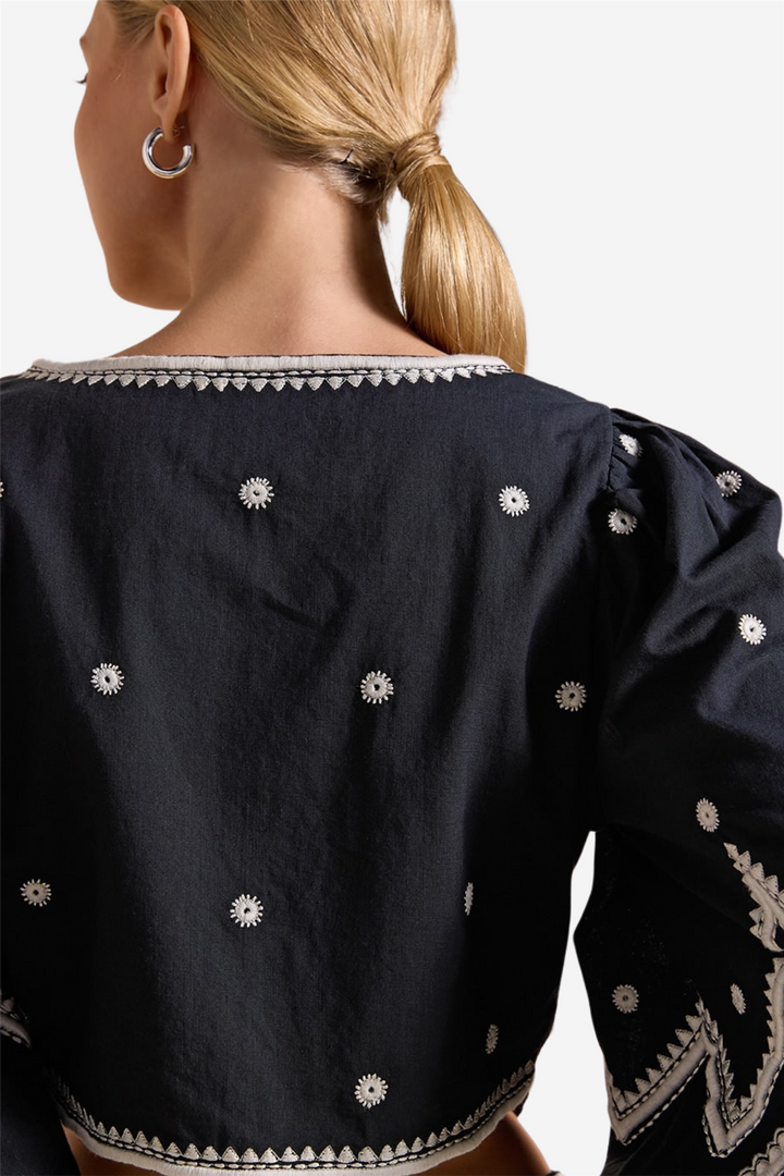 Scarlett Poppies Topper & t-skjorter Madilyn Top Onyx Black