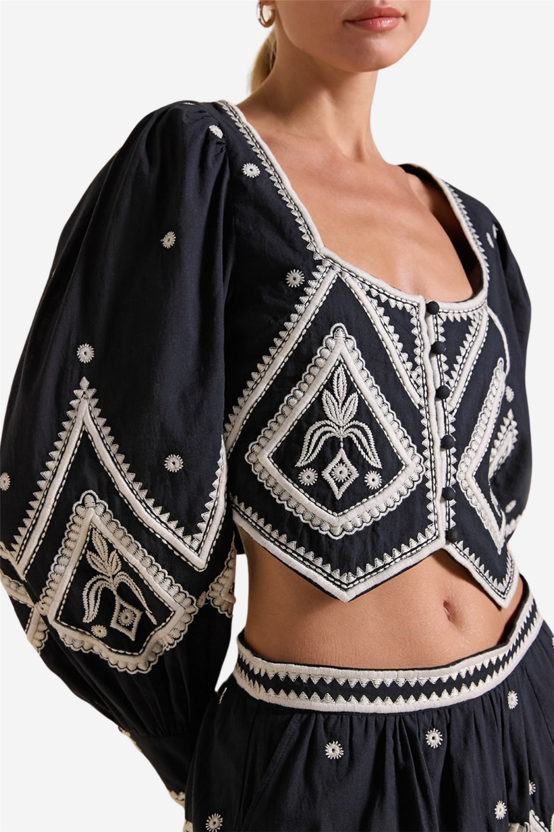 Scarlett Poppies Topper & t-skjorter Madilyn Top Onyx Black