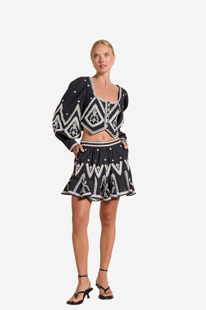 Scarlett Poppies Topper & t-skjorter Madilyn Top Onyx Black