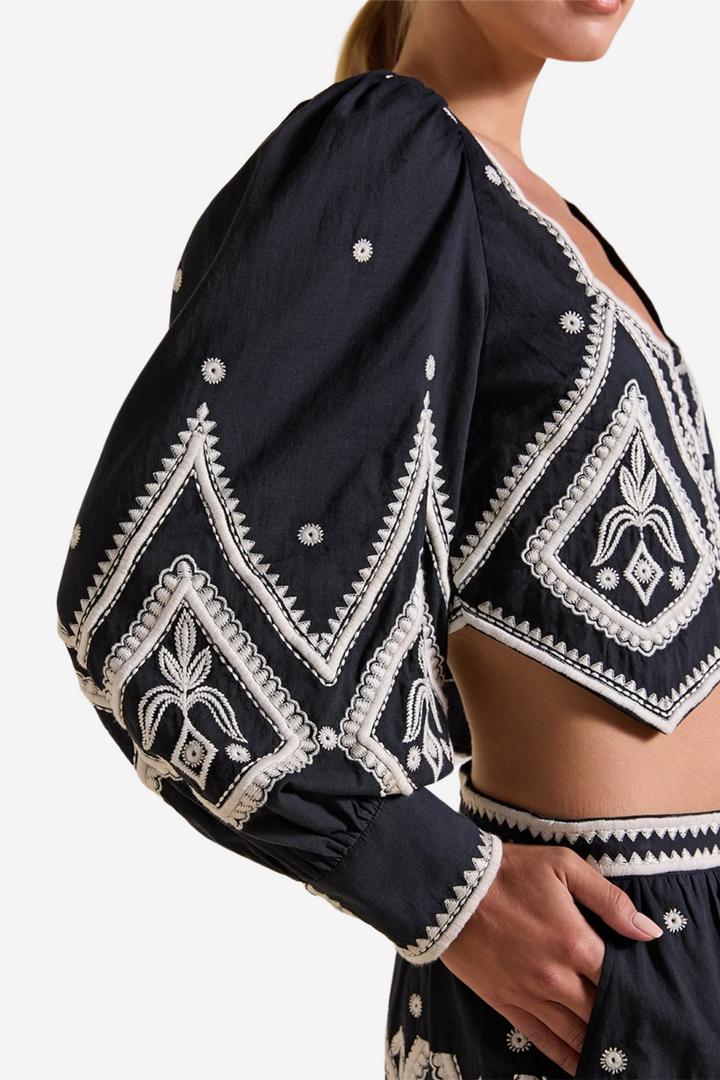 Scarlett Poppies Topper & t-skjorter Madilyn Top Onyx Black