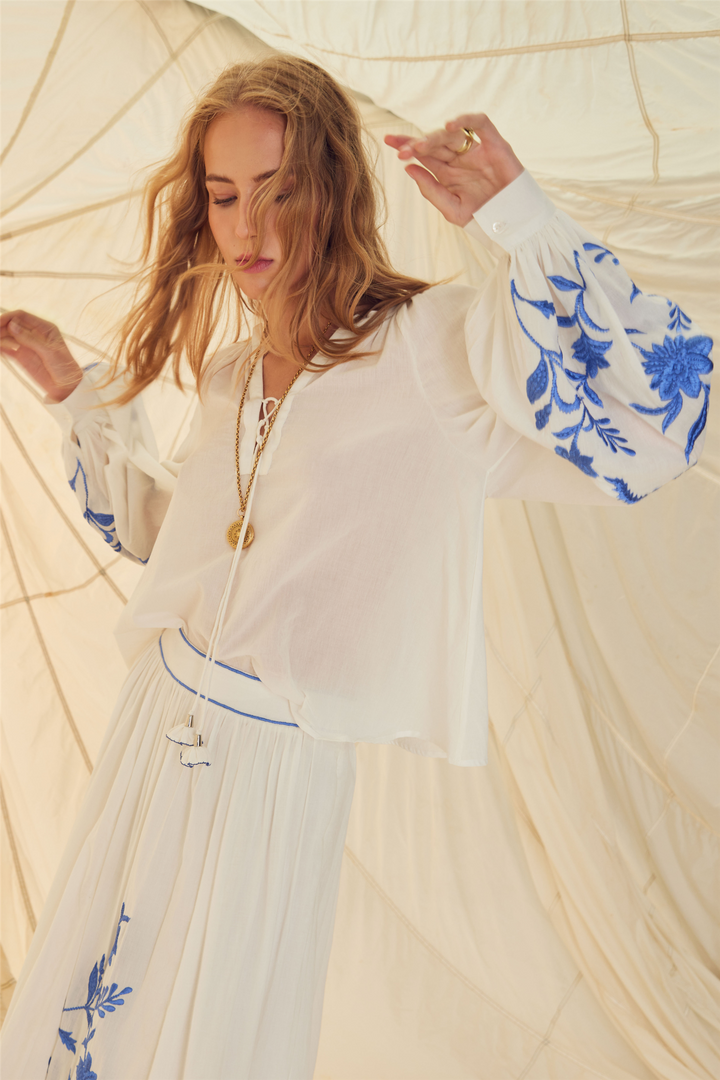 Scarlett Poppies Topper & t-skjorter Marbella Top Simply White