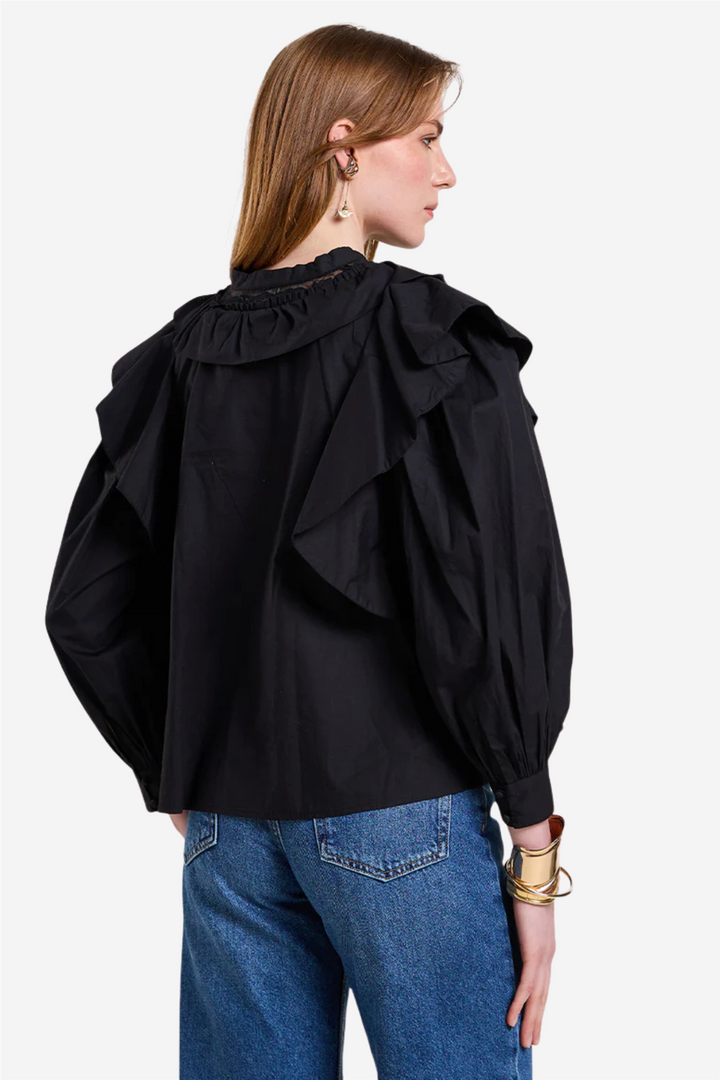 Scarlett Poppies Topper & t-skjorter Rena Top Onyx Black