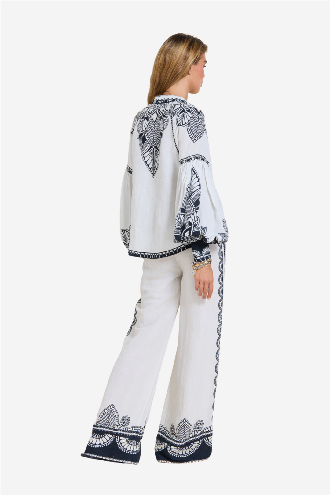 Scarlett Poppies Topper & t-skjorter Sabrina Top Vanilla/Onyx Black