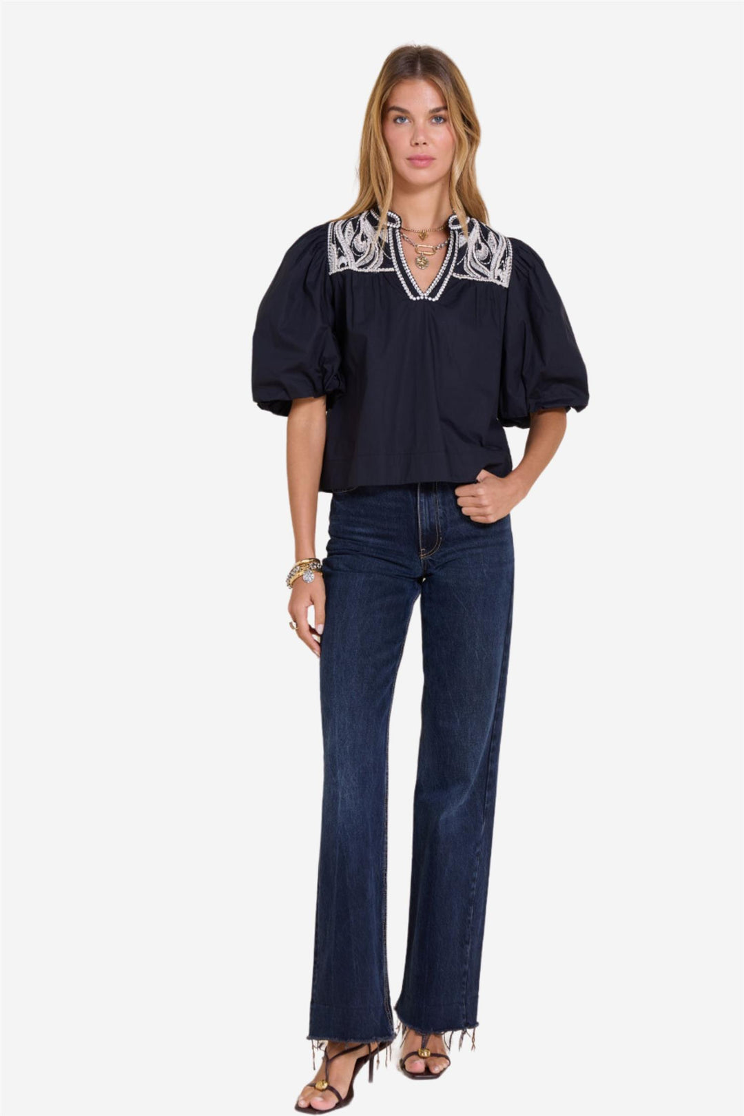 Scarlett Poppies Topper & t-skjorter Sheila Top Onyx Black