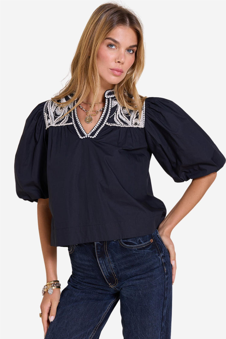 Scarlett Poppies Topper & t-skjorter Sheila Top Onyx Black