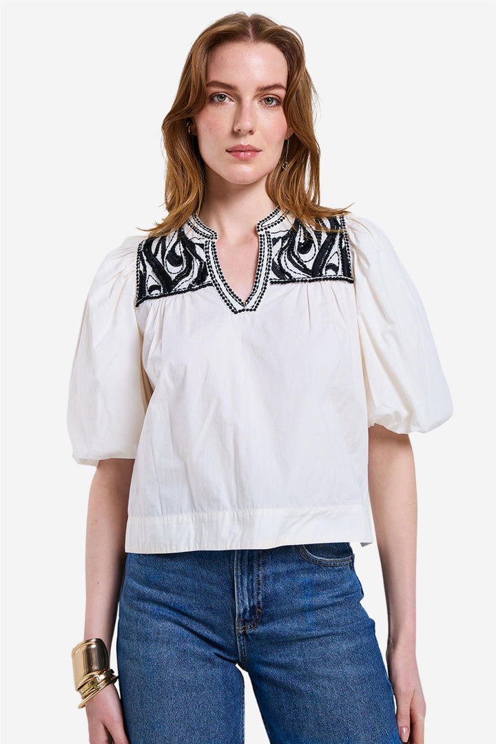 Scarlett Poppies Topper & t-skjorter Sheila Top Vanilla