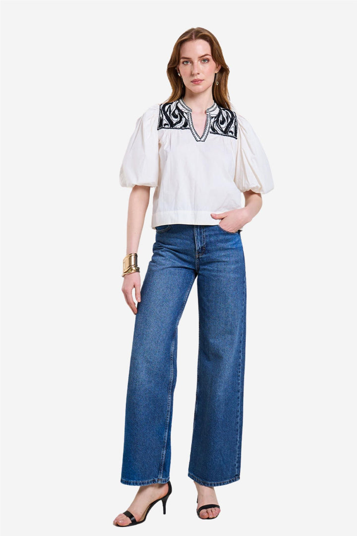 Scarlett Poppies Topper & t-skjorter Sheila Top Vanilla