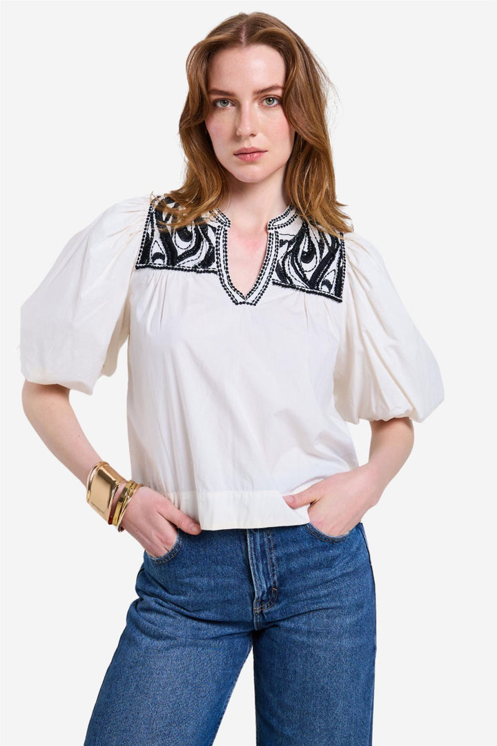 Scarlett Poppies Topper & t-skjorter Sheila Top Vanilla