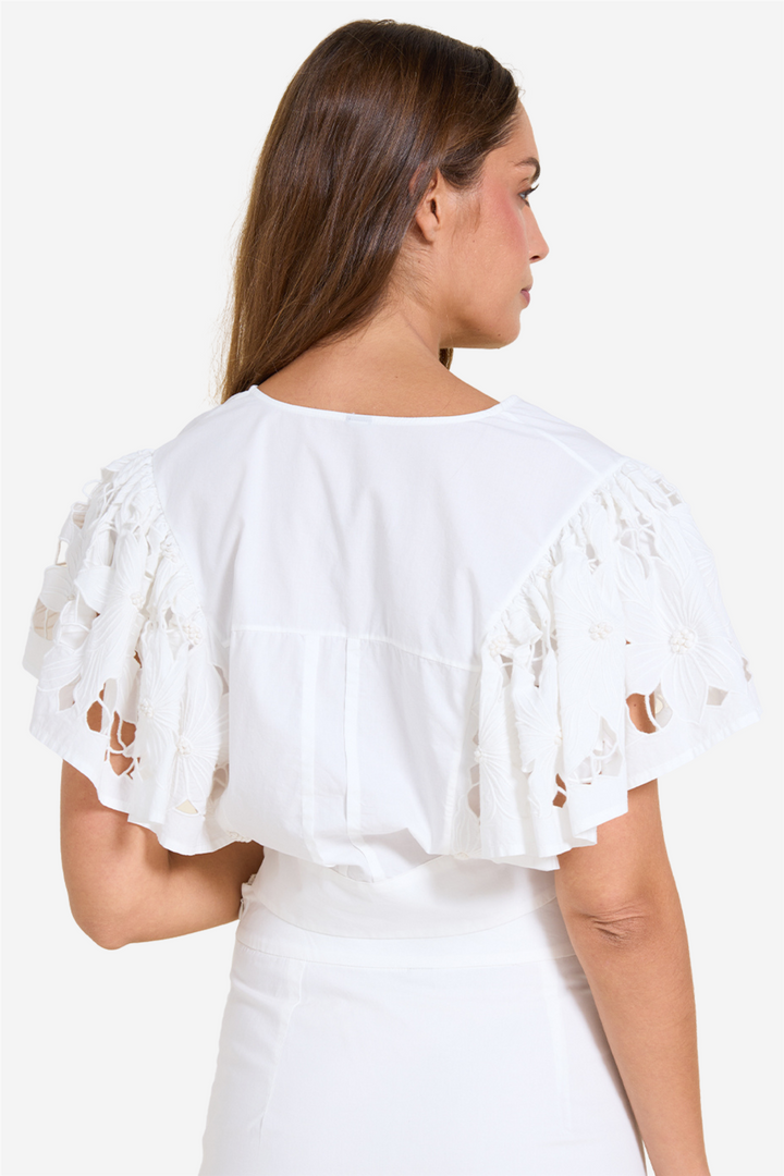 Scarlett Poppies Topper & t-skjorter Talia Top Crispy White