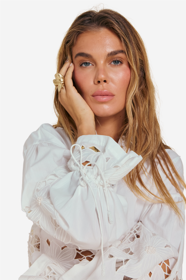 Scarlett Poppies Topper & t-skjorter Tasmin Top Crispy White