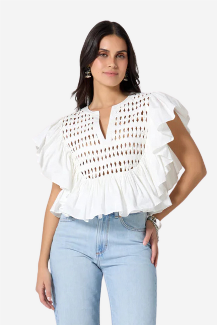 Scarlett Poppies Topper & t-skjorter Tommie Top Crispy White