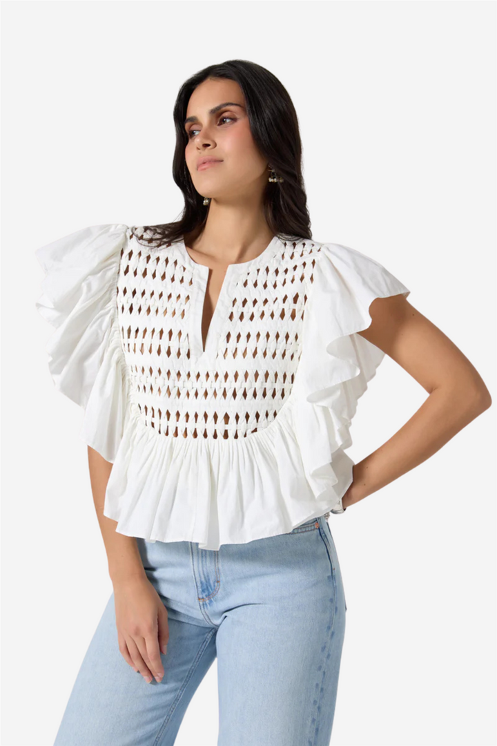 Scarlett Poppies Topper & t-skjorter Tommie Top Crispy White