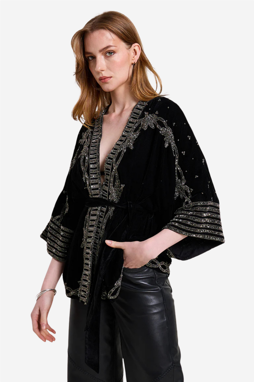 Scarlett Poppies Yttertøy Starlight Kimono Onyx Black